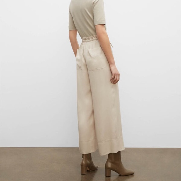 Club Monaco Elasticized Wide Leg Pant 100% Lyocell Size Small - Picture 3 of 15